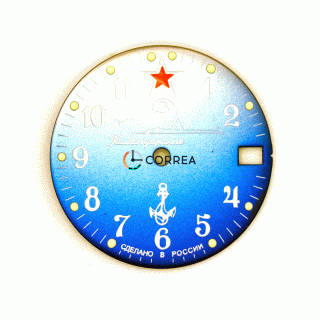 Циферблат для годинника Восток Командирські синій CVK-042