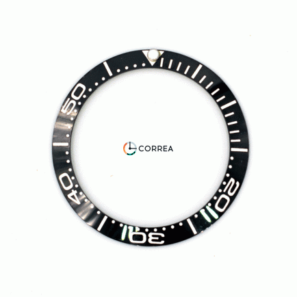 Керамічний безель для годинників Omega Seamaster 41 мм чорний KBO-003 - 4