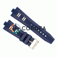 Каучуковый ремешок для часов Bvlgari Diagono 42 mm синий RKBU-001 - 1