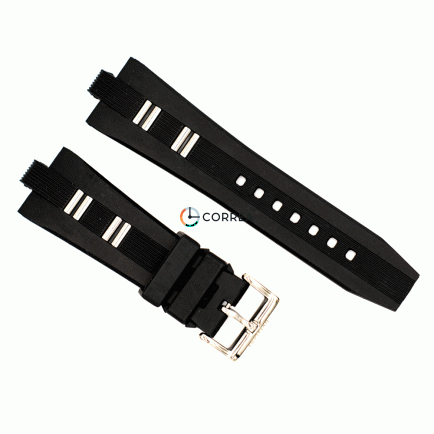 Каучуковый ремешок для часов Bvlgari Diagono 42 mm черный RKBU-001 - 6