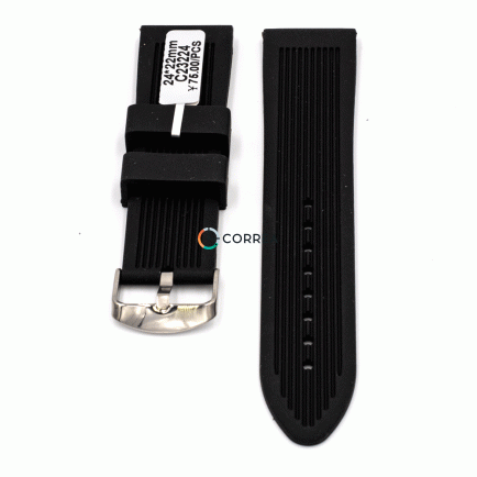 Каучуковий ремінець для годинника Casio чорний RKCA-013 - 8