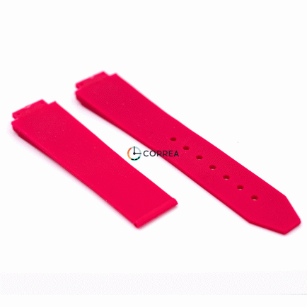 Каучуковый ремешок для женских часов Hublot Tutti Frutti малиновый RKH-035 - 10
