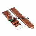Ремешок для спортивных часов из кожи коричневый Romiks LBV-98280/265XL (RRK-020) - 5