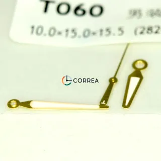 Стрілки для годинника Tissot T060 (Eta 2824) золото FOB-044