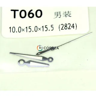 Стрілки для годинника Tissot T060 (Eta 2824) срібло FOB-044
