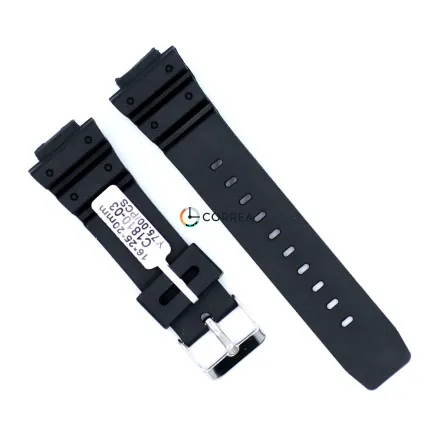 Каучуковый ремешок для часов Casio G-Shock DW-5600 G-5600 черный RKCA-020 - 5