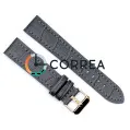 Ремешок для спортивных часов из кожи серый Romiks RRC-002 - 1