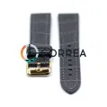 Ремешок для спортивных часов из кожи серый Romiks RRC-002 - 4