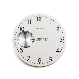Циферблат для часов Искра (Молния) белый CM-031