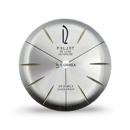 Циферблат для годинника Poljot de Luxe сріблястий CP-020 - 4