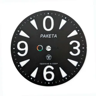 Циферблат для часов Ракета черный CRA-014