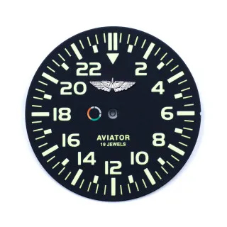 Циферблат для часов Штурманские Aviator (Ракета) черный CSH-008