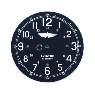 Циферблат для часов Штурманские Aviator (Ракета) черный CSH-010