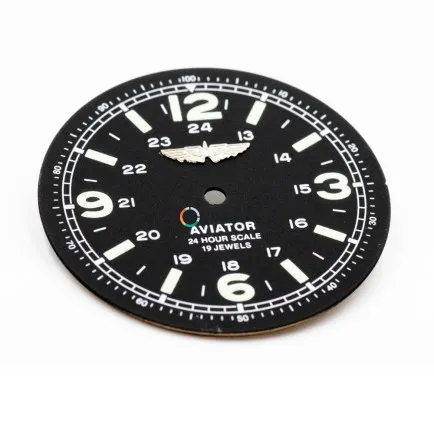 Циферблат для часов Штурманские Aviator (Ракета) черный CSH-015 - 5