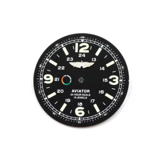 Циферблат для часов Штурманские Aviator (Ракета) черный CSH-015