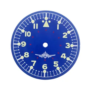 Циферблат для годинника Штурманські Aviator (Ракета) синій CSH-025