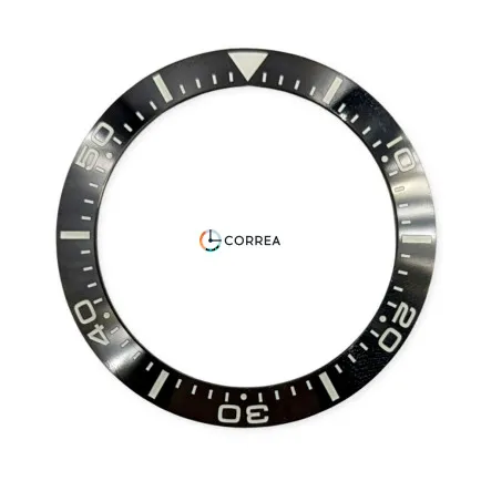Керамическая накладка безеля для часов Omega Seamaster Planet Ocean 46 мм черная люменисцентная KBO-005 - 5