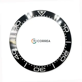 Керамическая накладка безеля для часов Omega Seamaster Planet Ocean 46 мм черная KBO-007