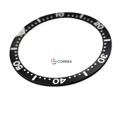 Алюминиевая накладка безеля для часов Seiko SKX 6105 черная KBSA-002 - 5