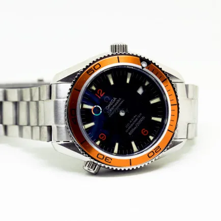 Корпус для часов Omega Seamaster Planet Ocean сталь с оранжевым безелем KOM-002o - 12