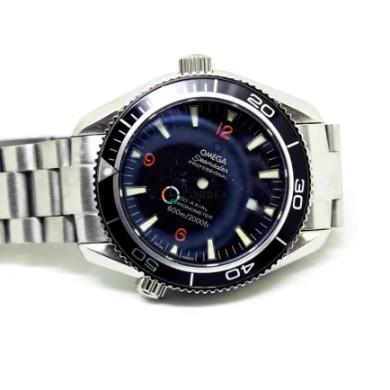 Корпус для часов Omega Seamaster Planet Ocean сталь с черным безелем KOM-002s - 13