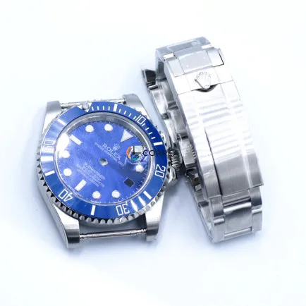 Корпус для годинників Rolex Submariner білий з синім циферблатом KRO-002bl - 10