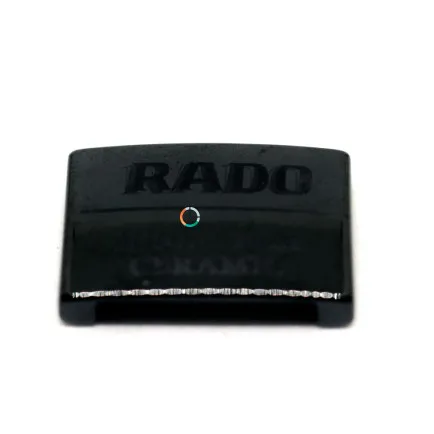 Накладка на замок браслета Rado керамическая черная KZR-002 - 4