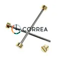Штифт с винтами для ремешка золото FSPM-121 - 2