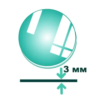 Скло мінеральне плоске кругле ⇔ 3 мм Ø 25 - 44,5 мм SR-30
