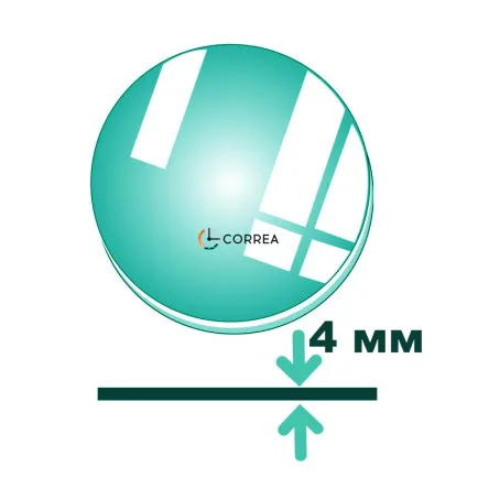 Стекло минеральное плоское круглое ⇔ 4 мм Ø 30 - 36 мм SR-40 - 4