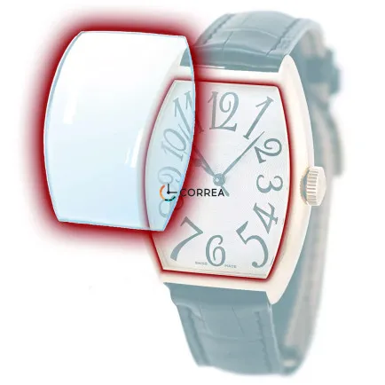 Стекло сапфировое выпуклое бочка для часов Franck Muller 7850 ⇔ ⇔ 1 мм 29х36 SSFM-001 - 8