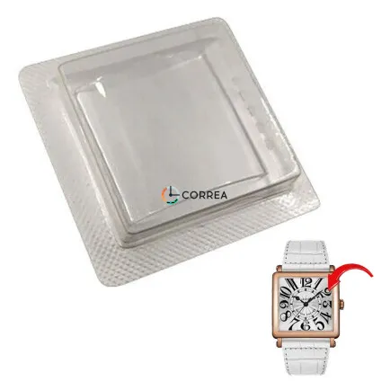 Стекло сапфировое выпуклое квадратное для часов Franck Muller Master Square 6002L ⇔ 1 мм 26,6х26,6 SSFM-002 - 6