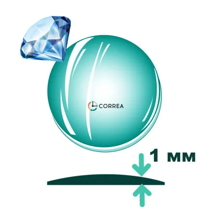 Стекло сапфировое линза круглое ⇔ 1 мм Ø 24 - 40,5 SSL-001 - 4