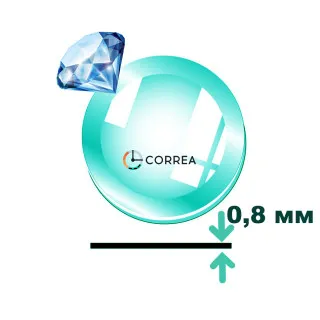 Стекло сапфировое плоское круглое ⇔ 0,8 мм Ø 10 - 36,5 SSR-008