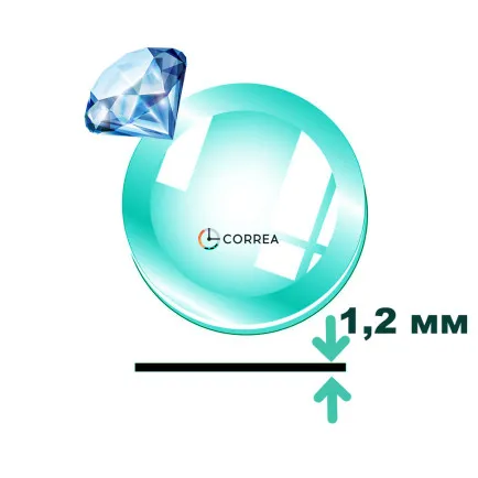 Стекло сапфировое плоское круглое ⇔ 1,2 мм Ø 28 - 50 SSR-012 - 4