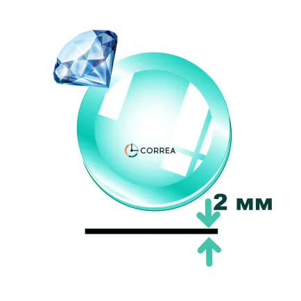 Стекло сапфировое плоское круглое ⇔ 2 мм Ø 28 - 40 SSR-020 - 4