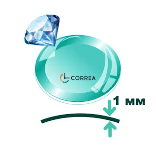 Стекло сапфировое выпуклое круглое ⇔ 1 мм Ø 16 - 42 SSV-001