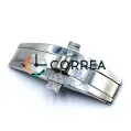 Застежка для браслета Бабочка автомат белая ZBB-059 - 1