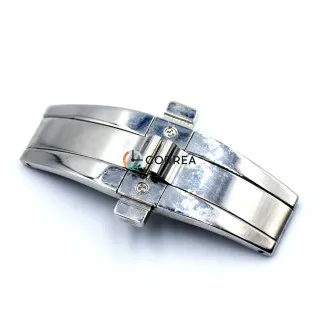 Застежка для браслета Бабочка автомат белая ZBB-059