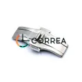 Застежка для браслета Бабочка автомат белая ZBB-066 - 1