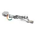 Застібка для браслета метелик автомат біла ZBB-068 - 2