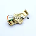 Застібка для браслета метелик автомат золото ZBB-074 - 3