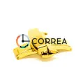 Застежка для ремешка Бабочка автомат золото ZBR-010 - 1