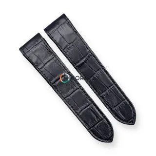 Ремешок кожаный для часов Cartier Santos100 Large черный RC-101