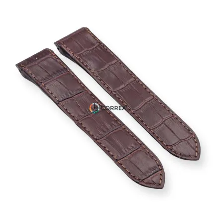 Ремешок кожаный для часов Cartier Santos100 XL коричневый RC-101 - 10