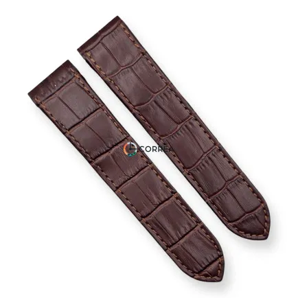 Ремешок кожаный для часов Cartier Santos100 XL коричневый RC-101 - 6