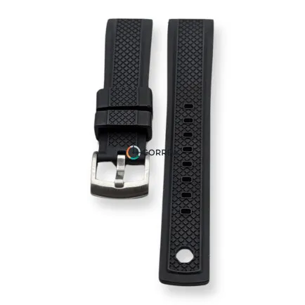 Ремешок для часов каучуковый FKM Jlong черный RFKM-101 - 11