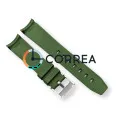 Ремешок для часов каучуковый FKM Jlong зеленый (полумесяц) RFKM-102 - 2