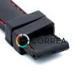 Каучуковый ремешок для часов с красной строчкой RK-008r - 2