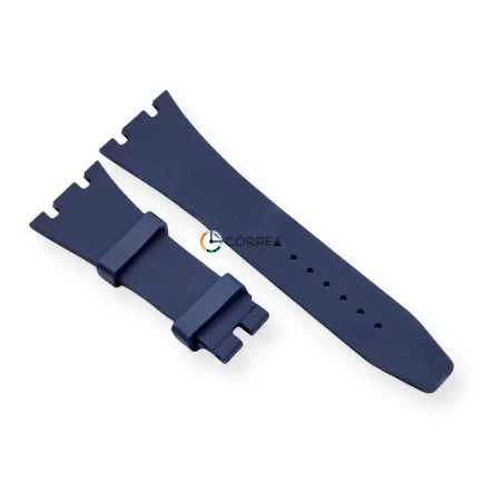 Каучуковый ремешок для часов Audemars Piguet Royal Oak 39 мм синий RKAP-104 - 8